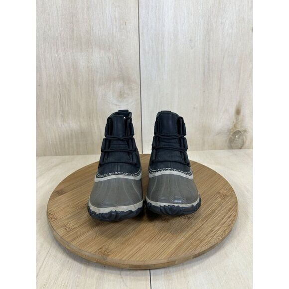 Sorel Out N About Waterproof Black Leather Rain Duck Boots Womens Size 5.5 - Picture 2 of 8